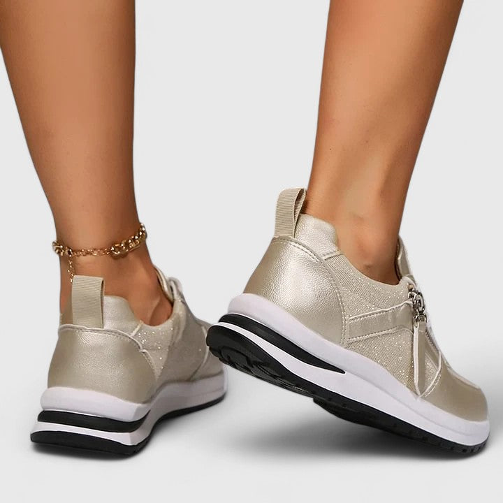 Dam Sneakers – Dragkedja – Snörning – Platåsula – bild 6