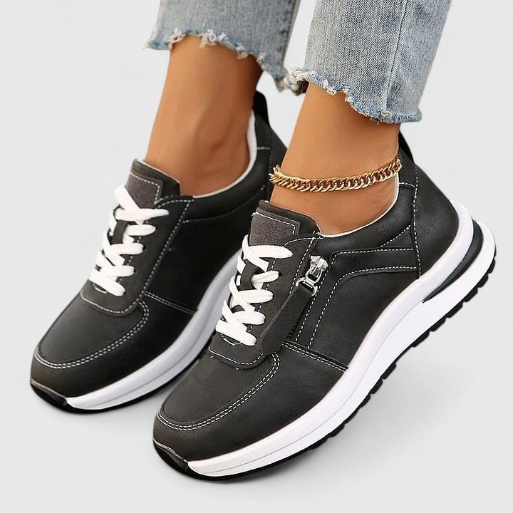 Dam Sneakers – Dragkedja – Snörning – Platåsula – bild 3
