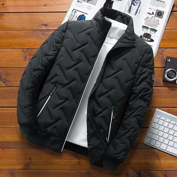 Herr outdoorjacka – Quiltad design – Dragkedjefickor – Regular fit