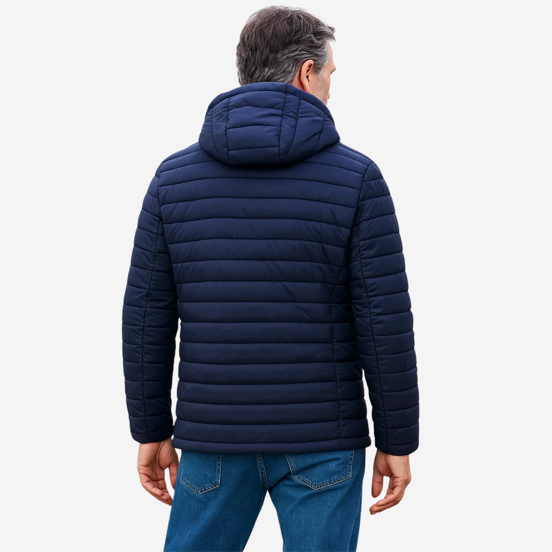 Herrjacka – Quiltad – Huva – Dragkedja framtill