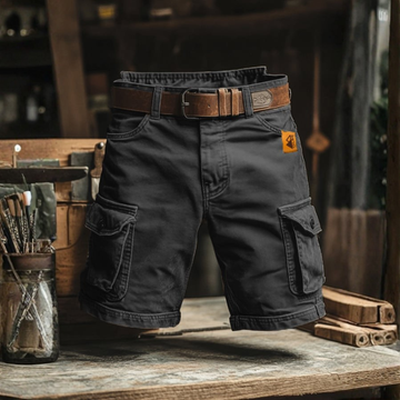 Herr Cargo Shorts – Cargofickor med Lock – Ledig Passform – Utomhus