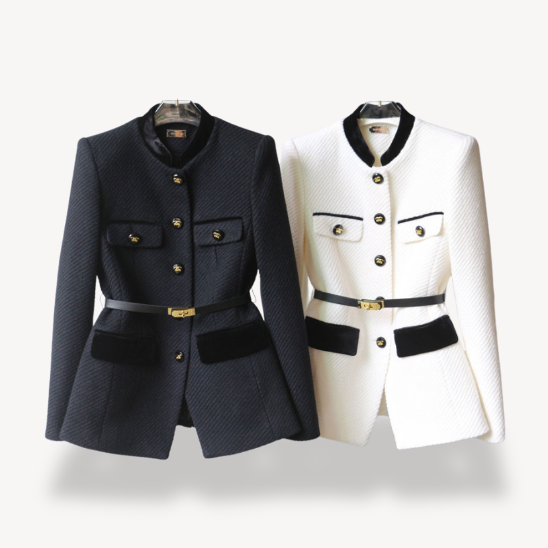 Damkavaj – Figursydd passform – Kontrastdetaljer – Elegant stil