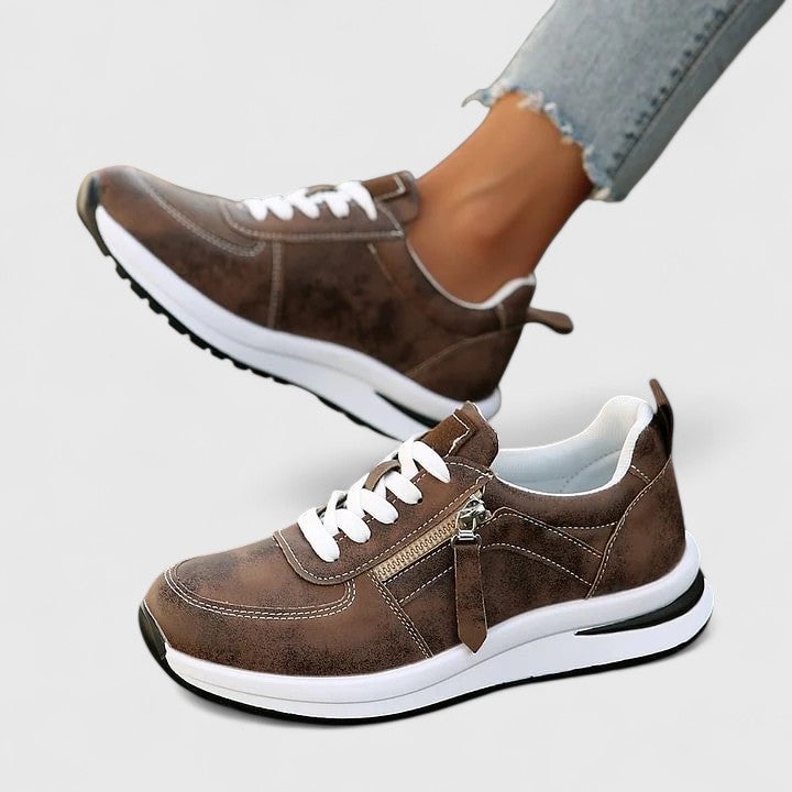 Dam Sneakers – Dragkedja – Snörning – Platåsula – bild 4