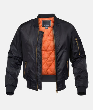 Herrbomberjacka – Quiltat foder – Dragkedja – Ribbstickade muddar