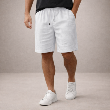 Herr Shorts – Randigt Mönster – Ledig Passform – Dragsko i Midjan