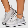 Dam Sneakers – Dragkedja – Snörning – Platåsula – bild 7