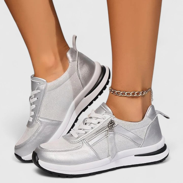 Dam Sneakers – Dragkedja – Snörning – Platåsula – bild 7