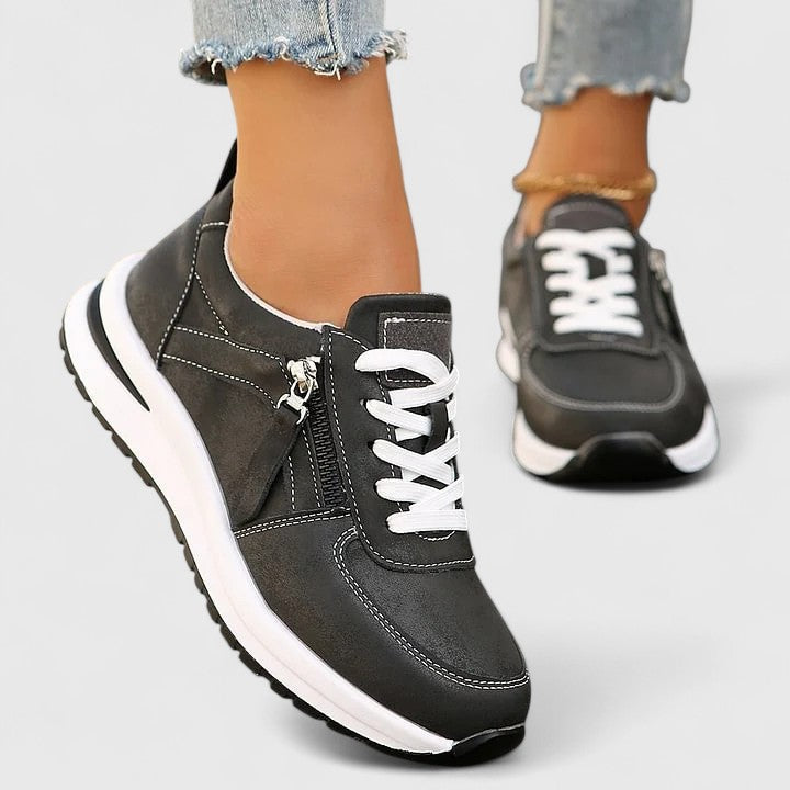 Dam Sneakers – Dragkedja – Snörning – Platåsula – bild 5