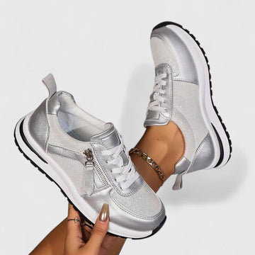 Dam Sneakers – Dragkedja – Snörning – Platåsula – bild 1