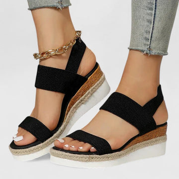 Dam Kilklackssandal – Elastiska Remmar – Espadrillsula – Sommarsandal