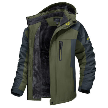 Herrjacka – Outdoor vinterjacka – Huva – Fleecefoder