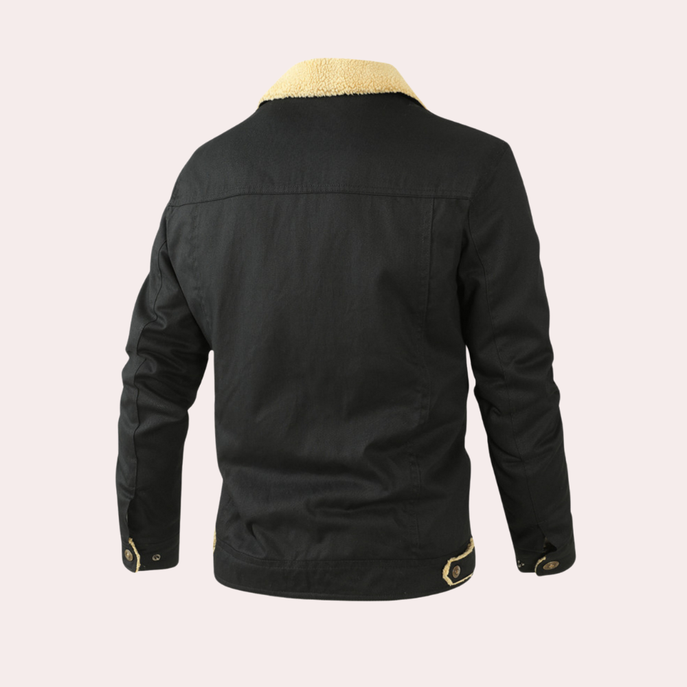 Herrjacka – Sherpa-fodrad shacket – Knäppstängning – Regular fit