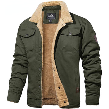 Herrjacka – Sherpa-fodrad shacket – Knäppstängning – Regular fit