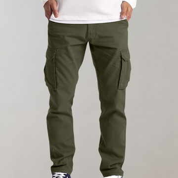 Herr cargobyxor – Bomull – Sidfickor – Regular fit