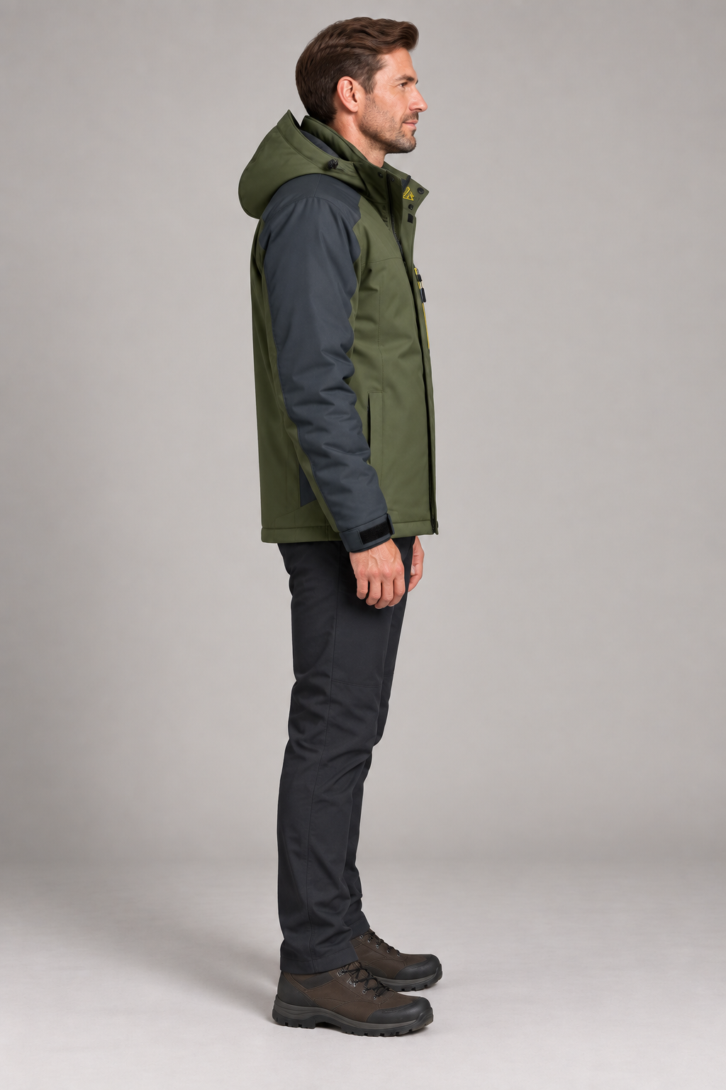 Herrjacka – Outdoor vinterjacka – Huva – Fleecefoder