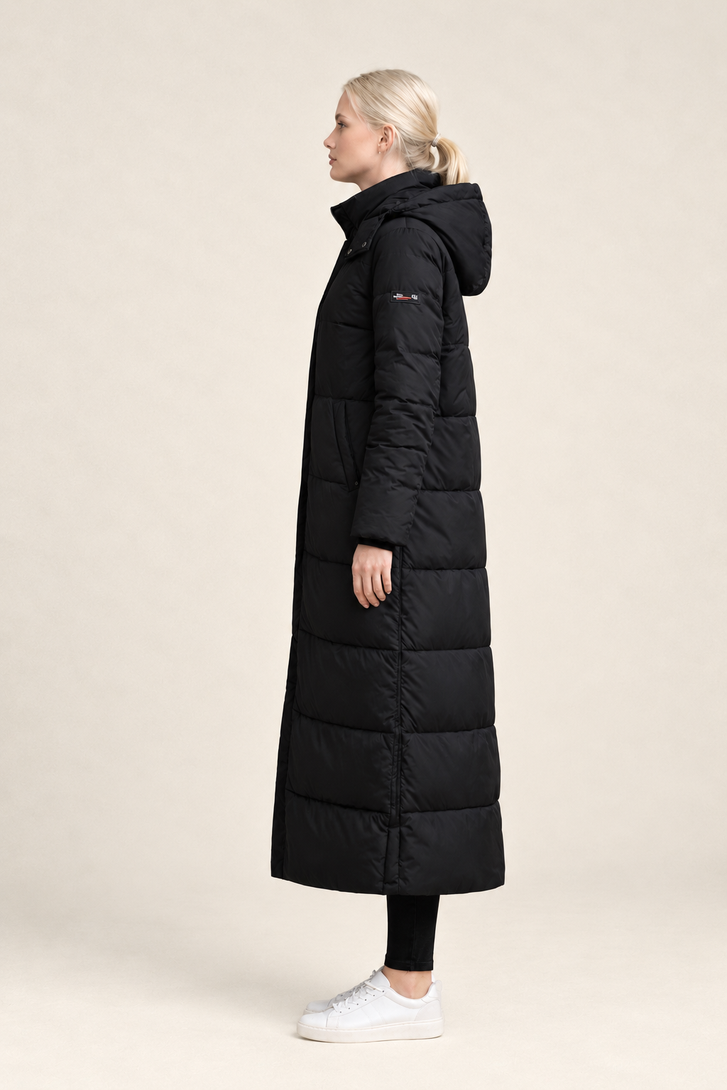 Damparka – Lång modell – Huva – Quiltad isolering, framifrån