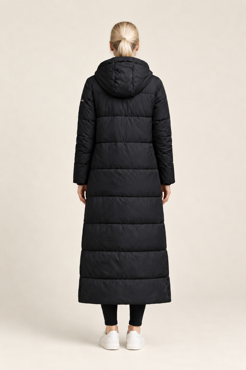 Damparka – Lång modell – Huva – Quiltad isolering, framifrån