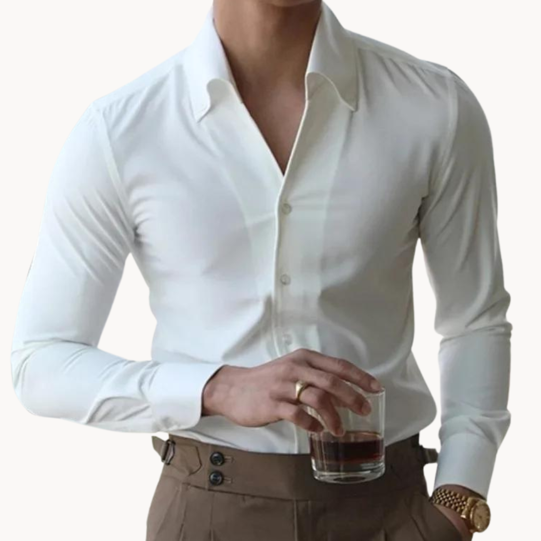 Herrskjorta – Slim fit – Långärmad – Elegant design