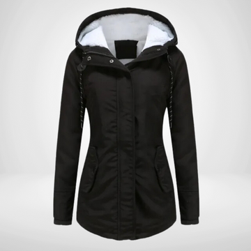 Damjacka – Parkacoat med huva – Komfortabel passform – Vinter