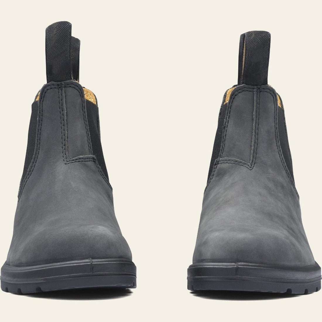 Herrstövlar – Skinnlook – Slip-on – Gummisula