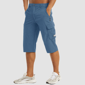 Herrcargobyxor – Knälängd – Flera fickor – Sommar och outdoor