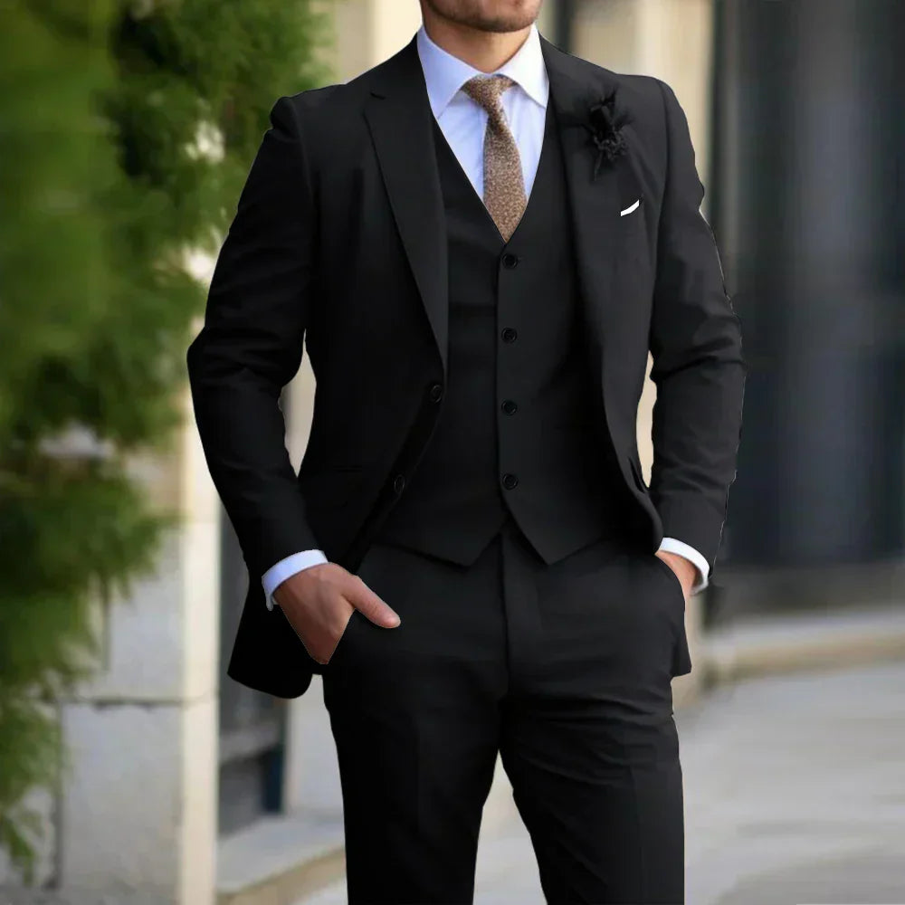 Herrkostym – 3-delat – Slim fit – Klassisk design
