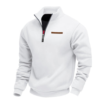 Herrtröja – Halv dragkedja – Mjuk fleece – Normal passform
