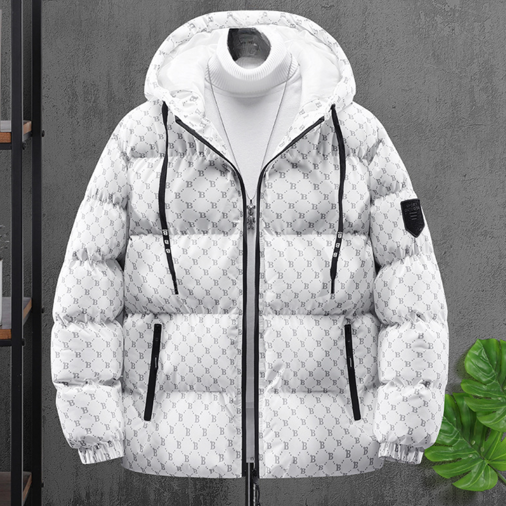 Herr vinterjacka – Dunjacka med huva – Regular fit – Casual streetwear