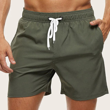Herrbadshorts – Snabbtorkande – Elastisk midja – Strand och pool