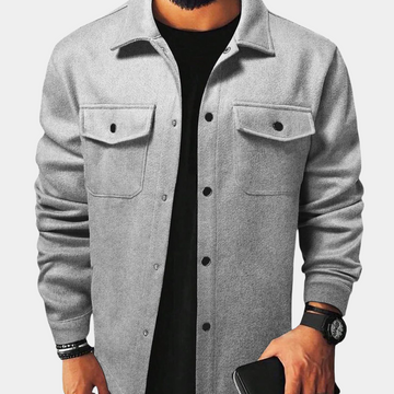 Herrjacka – Casual shacket – Knäppstängning – Regular fit