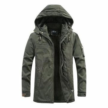 Herrparka – Huva – Fleecefoder – Dragkedja framtill