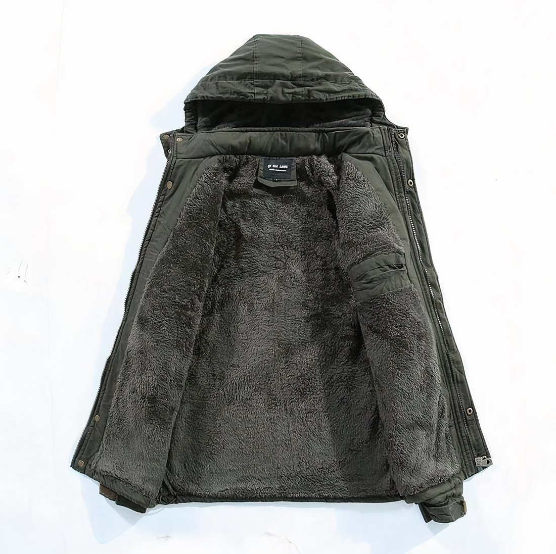 Herrparka – Huva – Fleecefoder – Dragkedja framtill