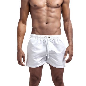 Herr Badshorts – Elastisk Midja – Snörning – Kort Modell