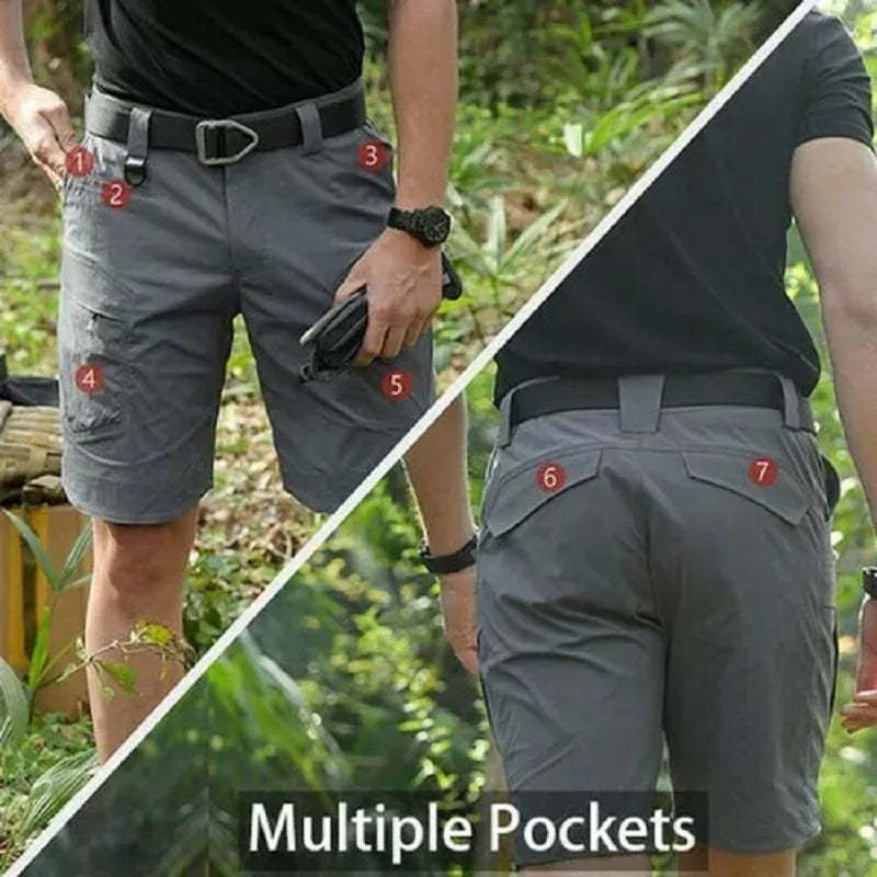 Herr Taktiska Cargo Shorts – Flera Fickor – Ledig Passform – Utomhus