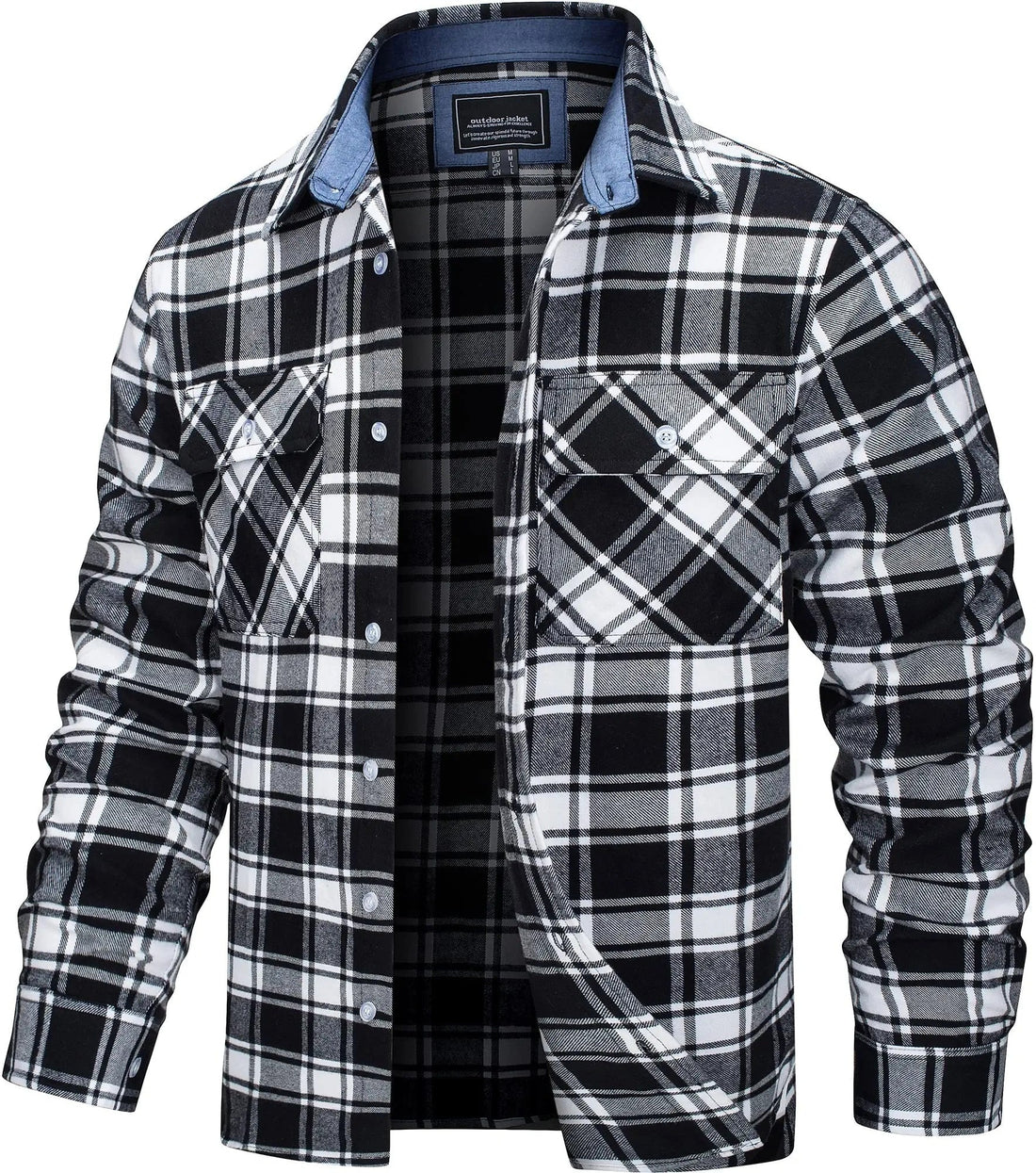 Herrskjorta i flanell – Knappstängning – Regular fit – Rutig design
