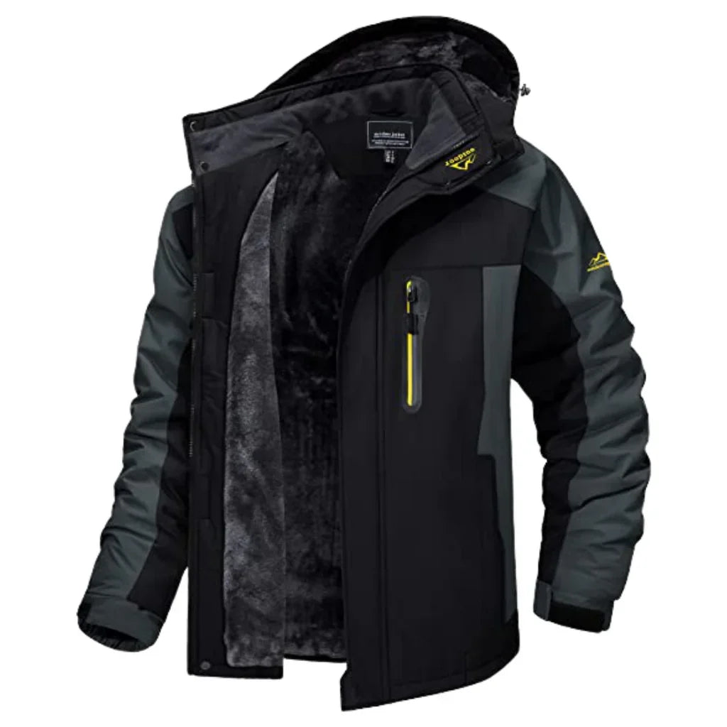 Herrjacka – Outdoor vinterjacka – Huva – Fleecefoder