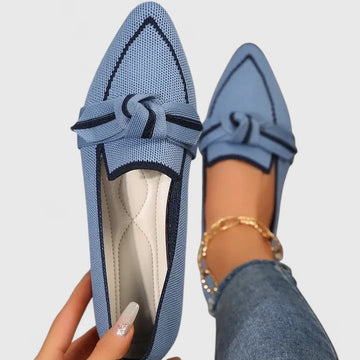 Dam Loafers – Spetsig Tå – Knutdetalj – Slip-On