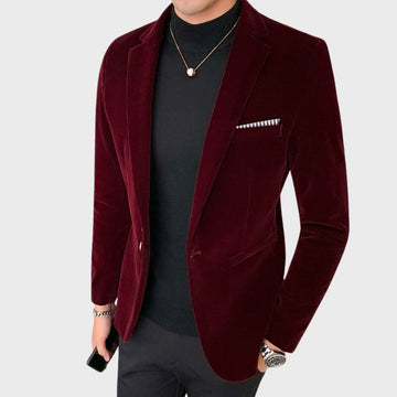Herrblazer – Sammetskavaj – Slim fit – Formella tillfällen