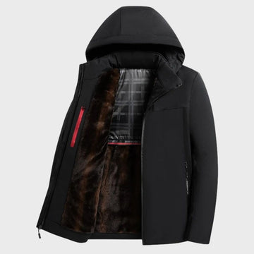 Herrjacka – Vinterjacka med pälsfoder – Huva – Regular fit