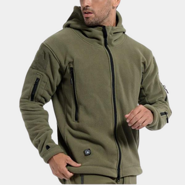 Herr fleecejacka – Huva – Dragkedjefickor – Regular fit