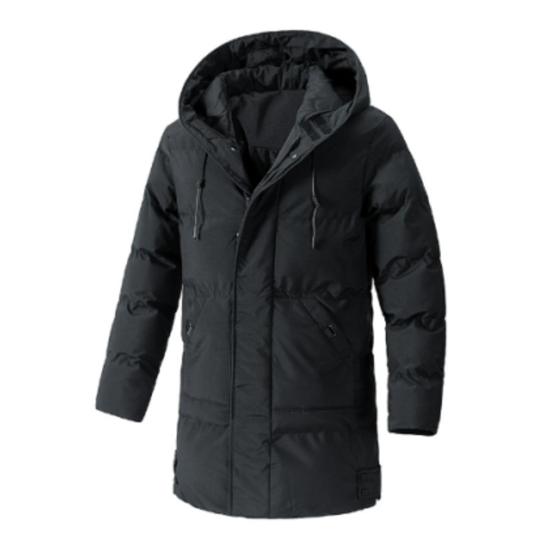 Herrparka – Vadderat foder – Justerbar huva – Frontfickor