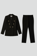 Dam Kostymset – Dubbelknäppt Blazer – Byxor med Pressveck – bild 1