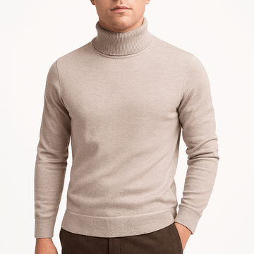 Herr polotröja – Stickad pullover – Regular fit – Casual & business