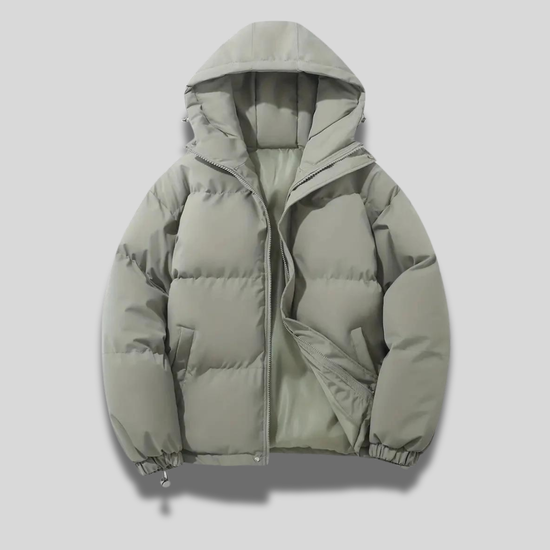 Herr dunjacka – Fodrad vinterjacka – Huva – Lätt design