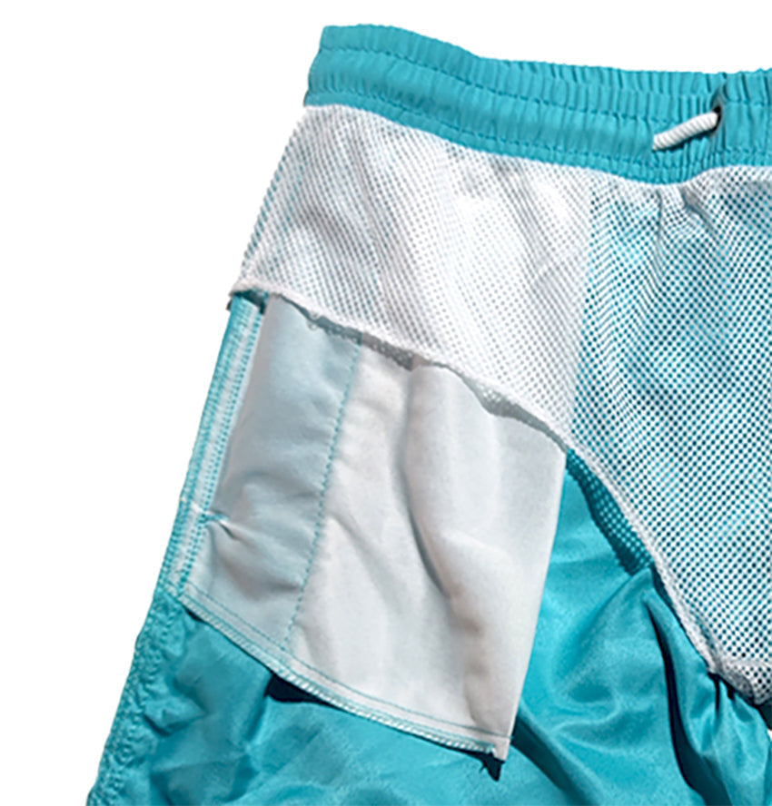 Herrbadshorts – Snabbtorkande – Elastisk midja – Strand och pool