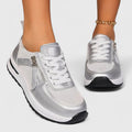 Dam Sneakers – Dragkedja – Snörning – Platåsula – bild 9