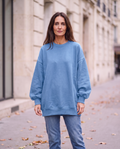 Dam Oversized Sweatshirt – Rund Hals – Lång Modell – Höst – bild 11