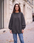 Dam Oversized Sweatshirt – Rund Hals – Lång Modell – Höst – bild 6