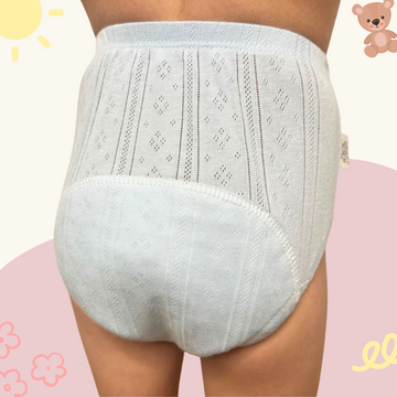 Babyträningsbyxor – Stickad bomull – Elastisk midja – Mjuk passform