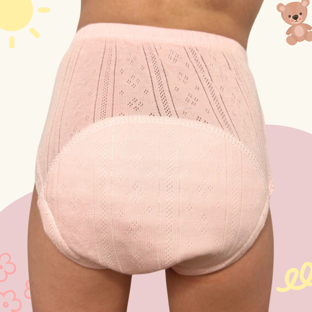 Babyträningsbyxor – Stickad bomull – Elastisk midja – Mjuk passform